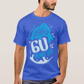 T-shirt OFishally 60 ans Pêcheur Anniversaire Cadeau