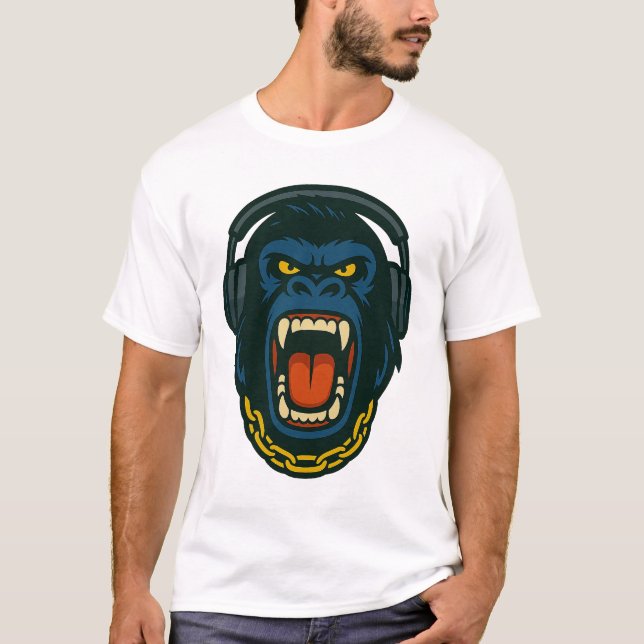 T-shirt OG Beats — Le gorille au casque (Devant)