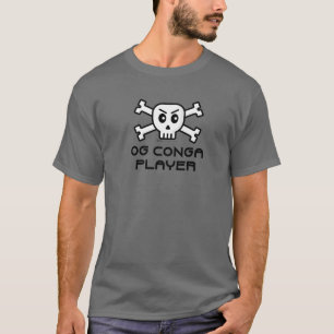 T-shirt OG Conga Joueur Crâne et conception de mots croisé