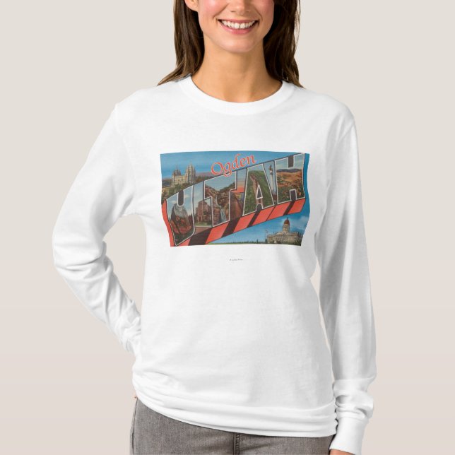 T-shirt Ogden, lettre ScenesOgden, UT 2 d'UtahLarge (Devant)