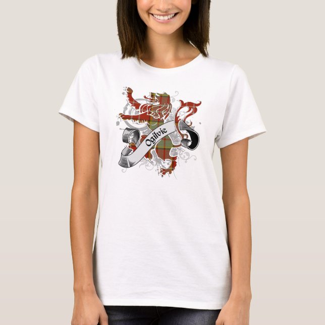 T-shirt Ogilvie Tartan Lion (Devant)