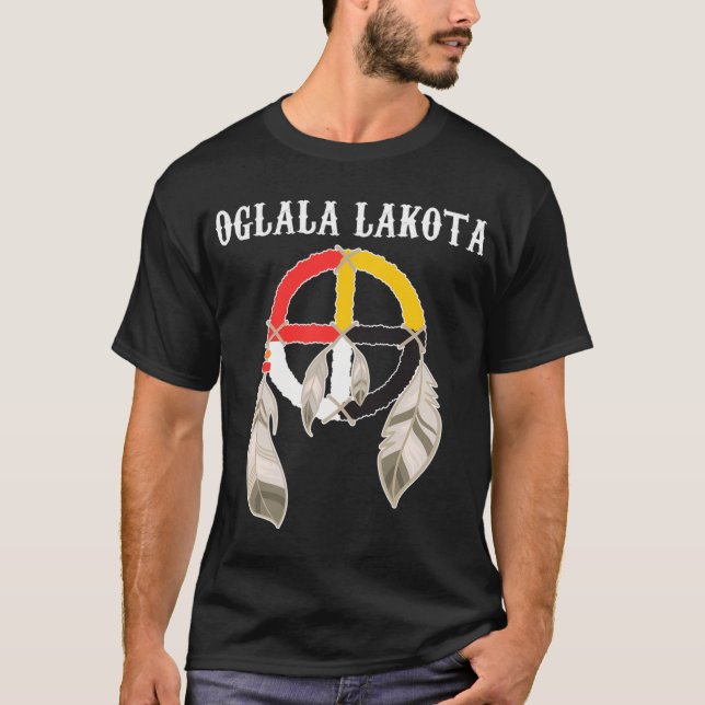 T-shirt Oglala Lakota Sioux South Dakota Medicine Wheel La (Devant)