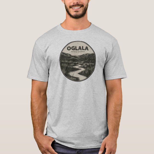 T-shirt Oglala National Grassland Nebraska Stream (Devant)