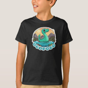 T-shirt Ogopogo vert mignon Monster du lac Okanagan