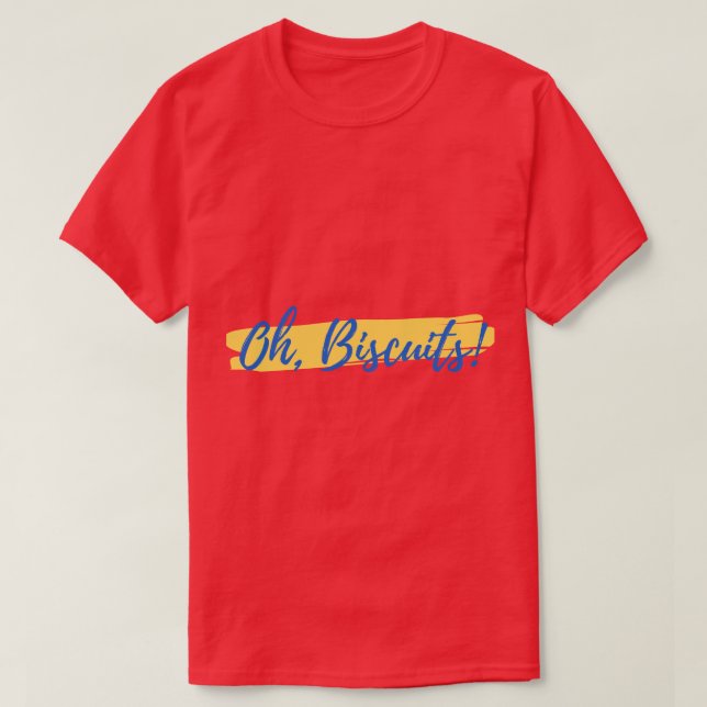 T-shirt Oh biscuits bleuté (Design devant)