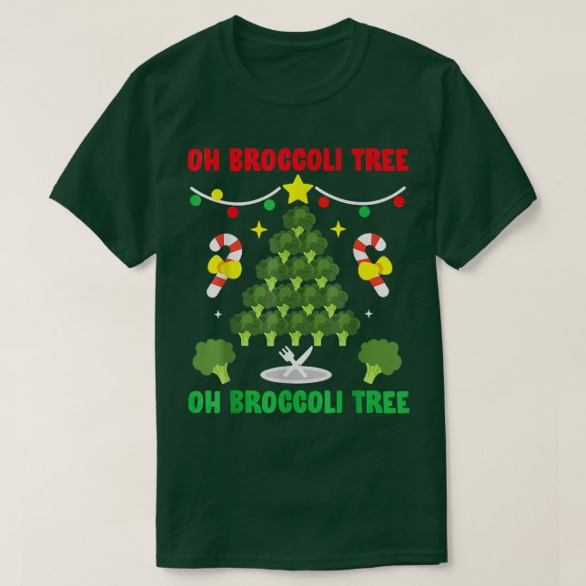 T-shirt Oh Broccoli Arbre drôle Végétarien Végétarien Noël (Design devant)