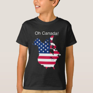 T-shirt Oh Canada Drôle Trump Carte De Usa 2