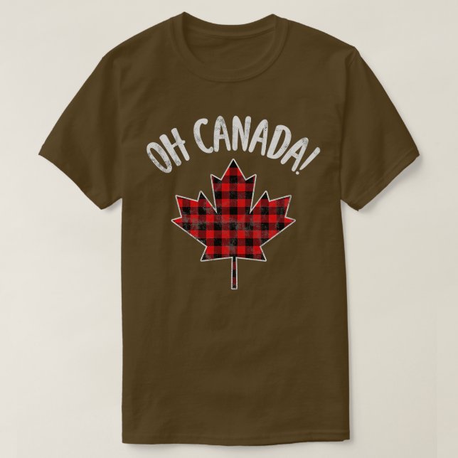 T-shirt Oh Canada ! Feuille d'érable pliée canadienne en d (Design devant)
