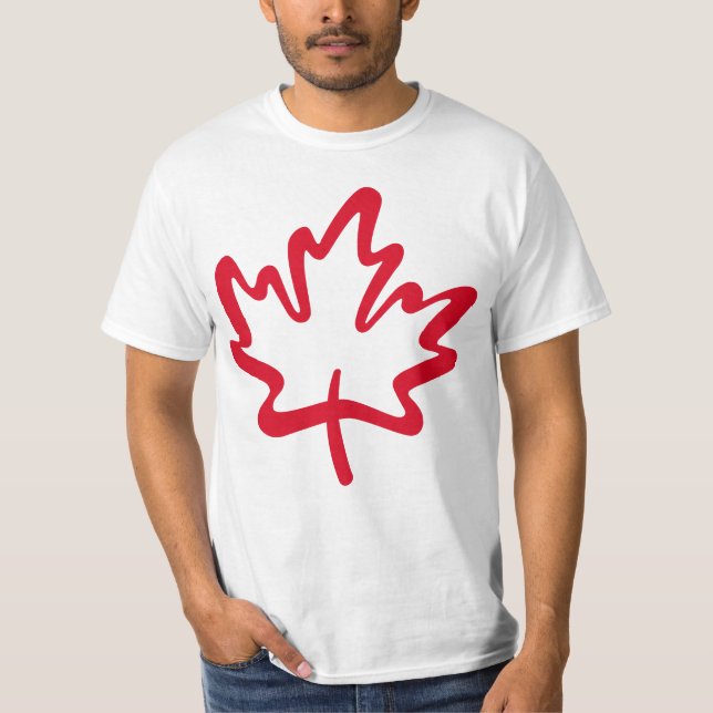 T-shirt Oh Canada ! Jour Big Red Canada Maple Leaf (Devant)