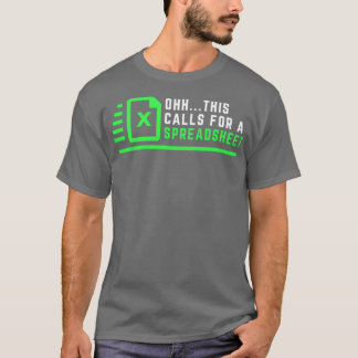 T-shirt Oh Cela Demande Un Tableur Drôle Comptabilité 1