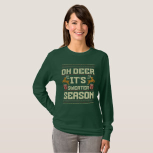 T-shirt Oh Cerf C'est la Saison des Pulls Noël Drôle