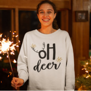 T-shirt Oh Cerf Renne Bois Drôle Noël