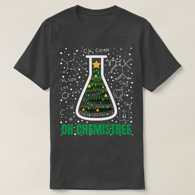 T-shirt Oh Chemistree Funny Chimie Enseignant en Sciences  (Design devant)