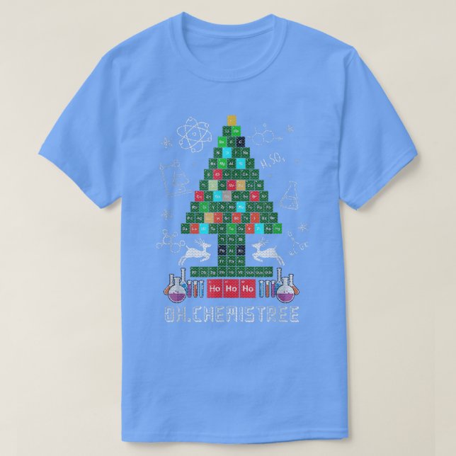 T-shirt Oh Chemistree Funny Science Christmas Tree Chemist (Design devant)