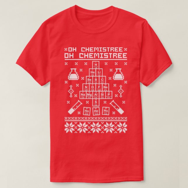 T-shirt Oh Chemistree Oh Chemistree Chimie Douleur moche (Design devant)