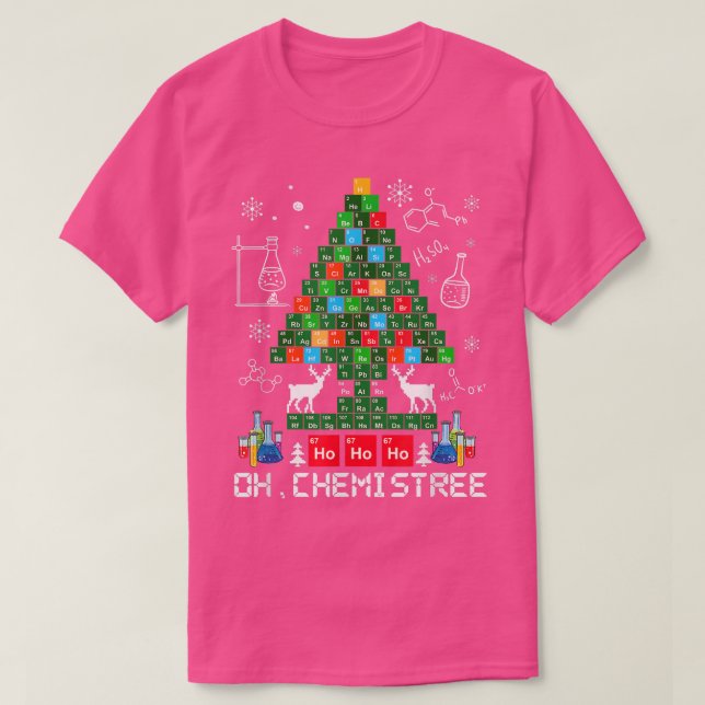 T-shirt Oh Chemistree Prof de Chimie Noël Professeur  (Design devant)