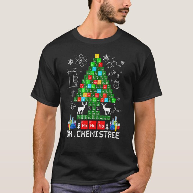 T-shirt Oh Chemistree Science Arbre de Noël Chimie Ch (Devant)