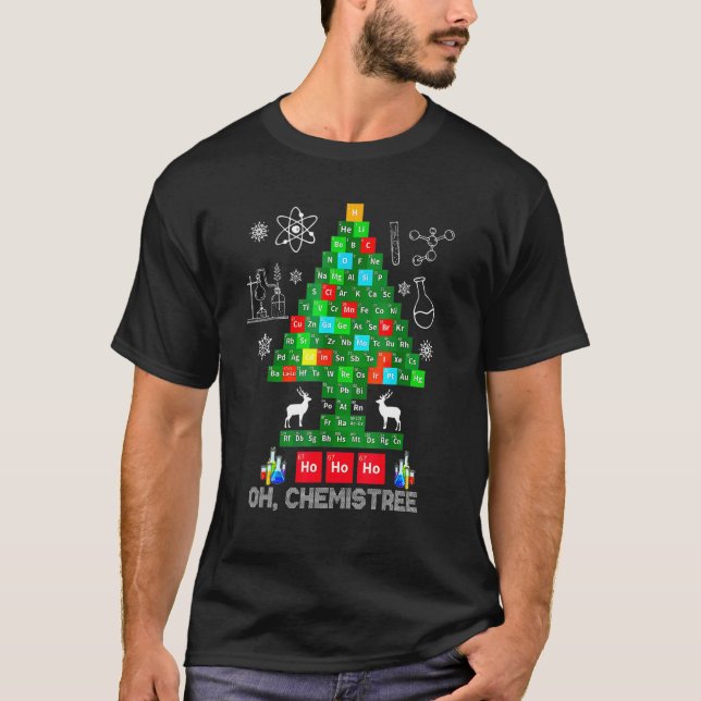 T-shirt Oh Chemistree Science Arbre de Noël Chimie Che (Devant)