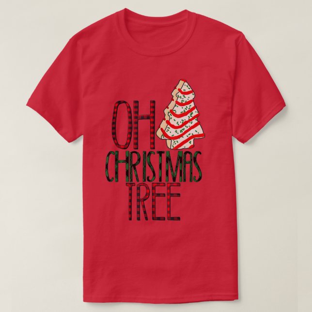 T-shirt Oh Christmas Cake Tree (Design devant)