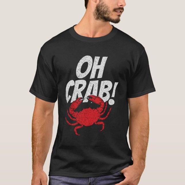T-shirt Oh Crabe Crabe Fruits de mer Langouste (Devant)