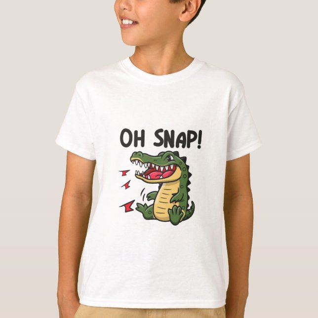 T-shirt oh crocodile de capture (Devant)