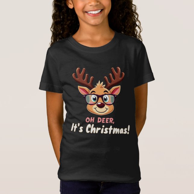 T-Shirt Oh Deer, c'est Noël : Une fête de Noël (Devant)