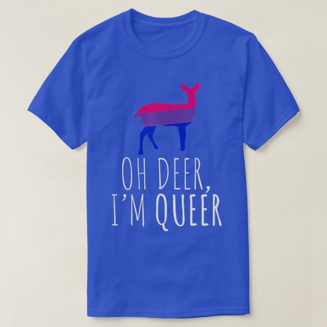 T-shirt Oh Deer Im Queer Lgbt Bisexual Pride Gay Lesbienne (Design devant)
