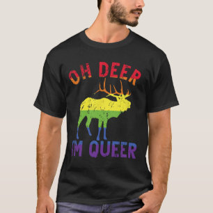 T-shirt Oh Deer Im Queer Rainbow Lgbt Gay pride Panual Les