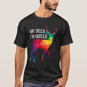 T-shirt Oh Deer Je suis Queer Lgbt Rainbow Deer Gay pride