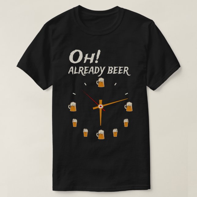 T-shirt Oh Déjà Bière ou Horloge (Design devant)