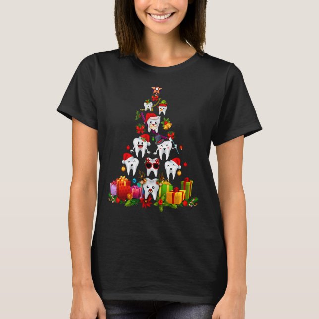 T-shirt Oh Dentistree  Christmas Tree Dental Hygiene Xmas  (Devant)