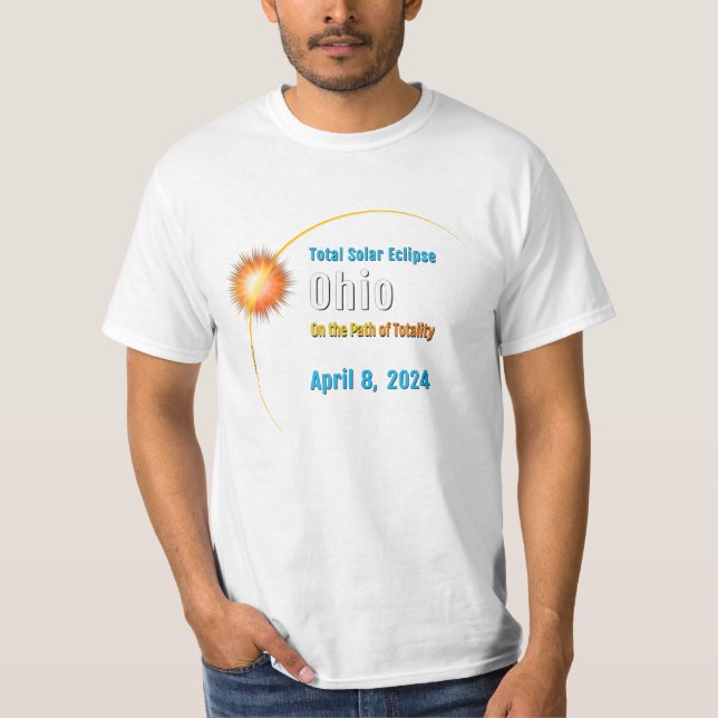 T-shirt OH Éclipse solaire totale 2024 (Devant)