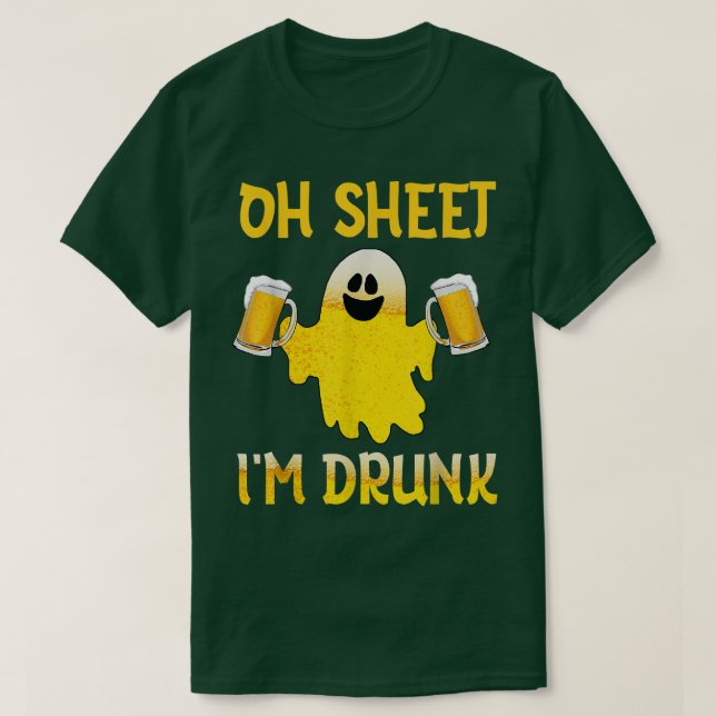 T-shirt Oh Feuille Je suis Drunk Funny Beer Drinking Team  (Design devant)