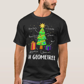 T-shirt Oh Geometree Christmas Tree Math Lover équitation