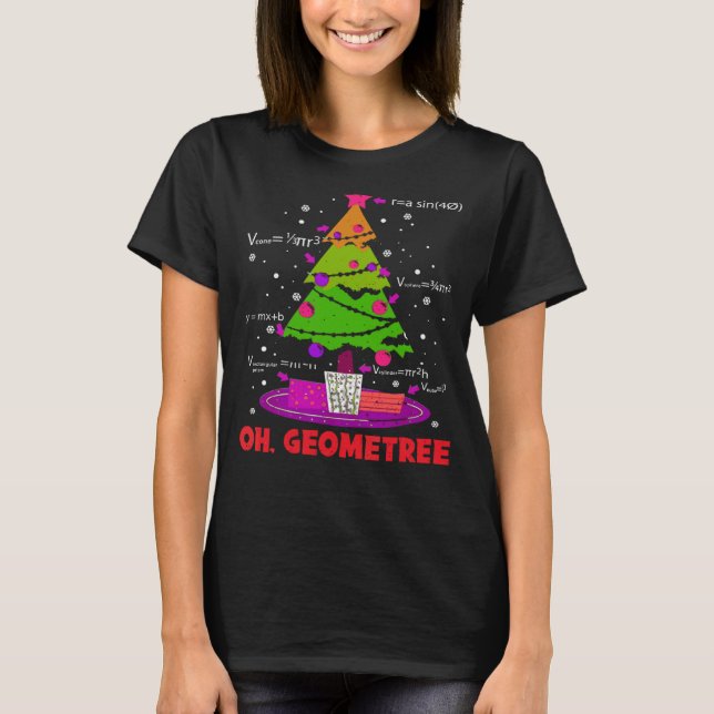 T-shirt Oh Geometree Maths Géométrie Arbre de Noël Science (Devant)