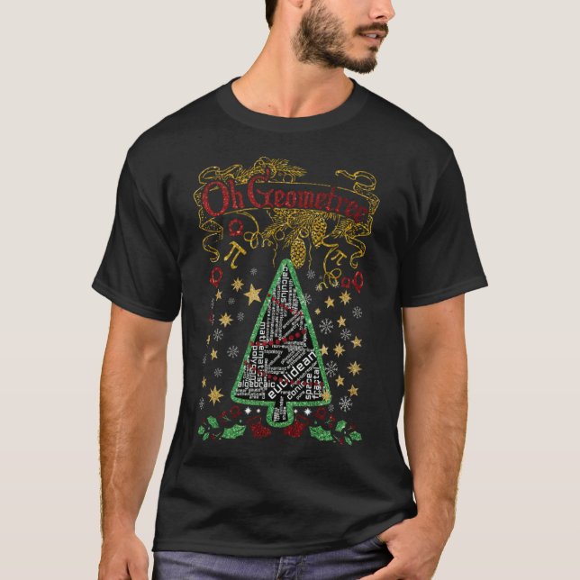 T-shirt Oh Geometree Noël Math Enseignant Funny Pun hors (Devant)