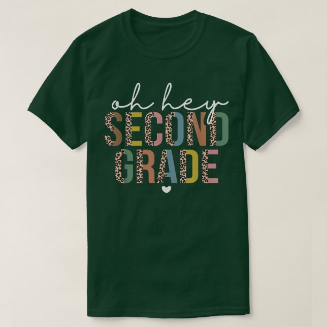 T-shirt Oh Hey 2e année de retour à l'école Leopard pour (Design devant)