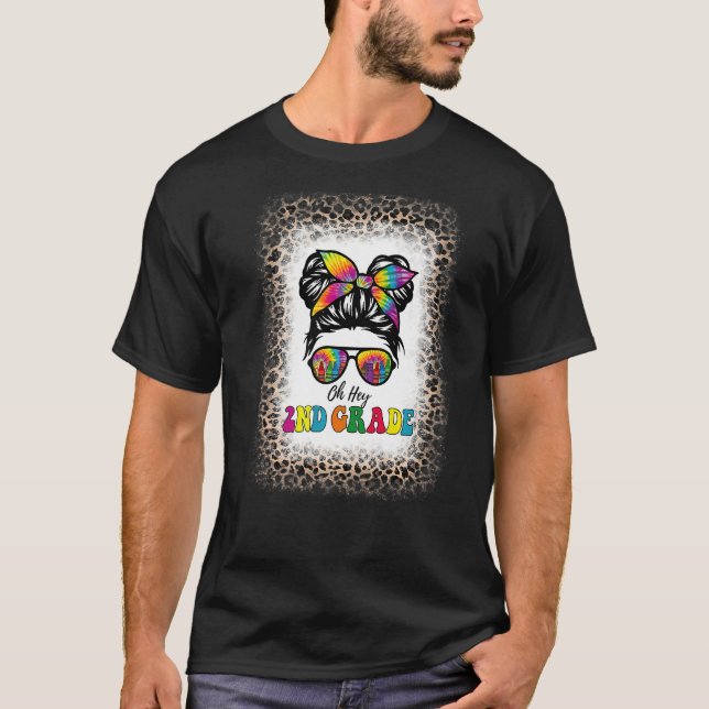 T-shirt Oh Hey fille de 2e année seconde teinture Messy Bl (Devant)