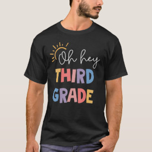 T-shirt Oh Il Troisième Année De Retour À L'École Enseigna