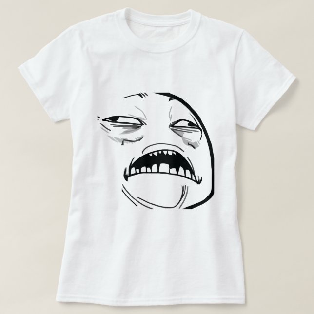 T-shirt Oh Jésus doux qui est bon visage Meme de rage (Design devant)