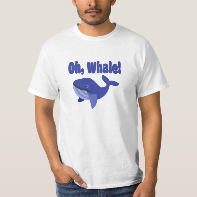 T-shirt Oh, jeu de mots baleine drôle (Devant)