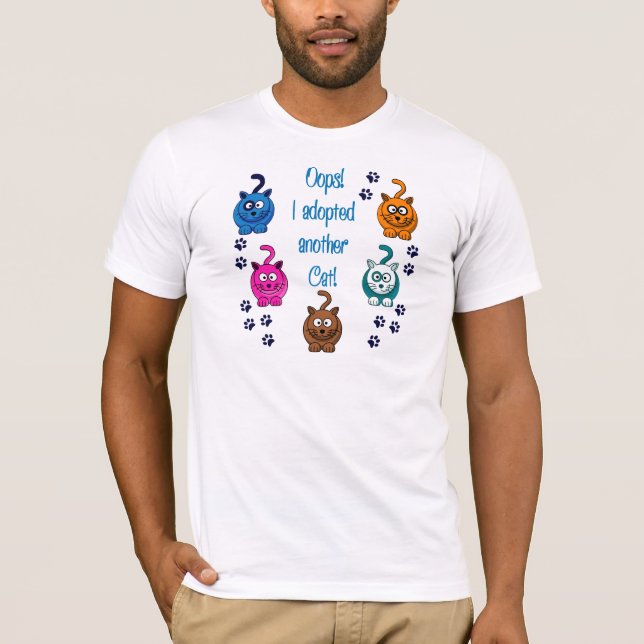 T-shirt Oh là là ! !  J'ai adopté un autre chat ! (Devant)