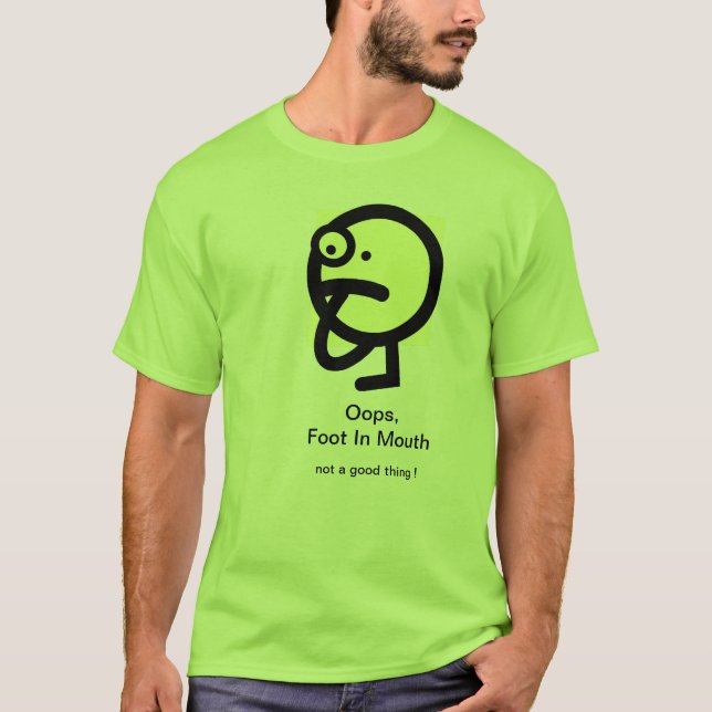 T-shirt Oh là là !, pied dans la bouche (Devant)