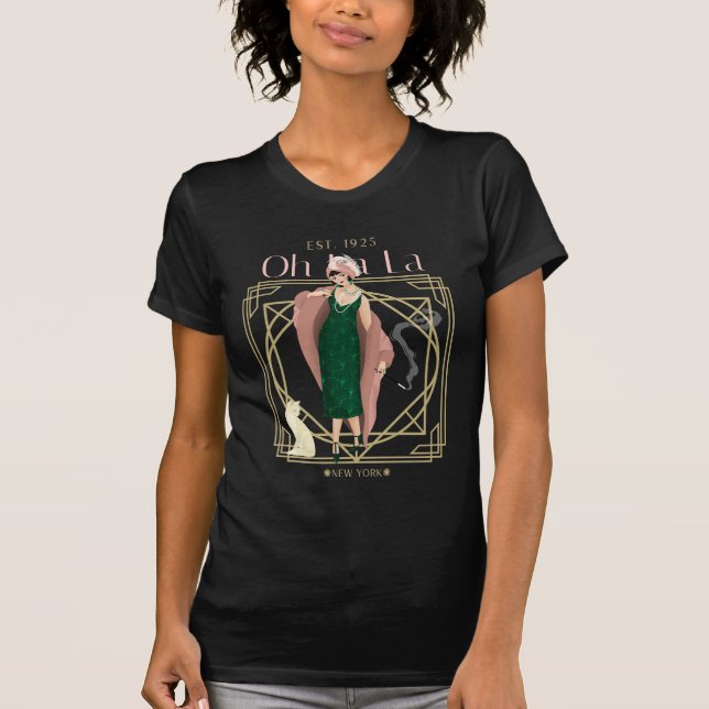 T-shirt Oh La La Shirt (Noir) (Devant)