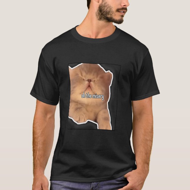 T-shirt Oh La Misère Chat (Devant)