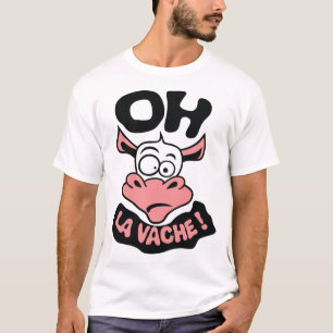 T-shirt oh la vache expression citation exclamation surpri