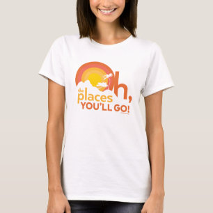 T-shirt Oh, les endroits où tu iras ! Typographie de paysa