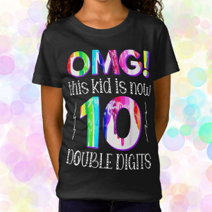 T-Shirt Oh mon Dieu ! Cet Enfant Est Maintenant 10 Double