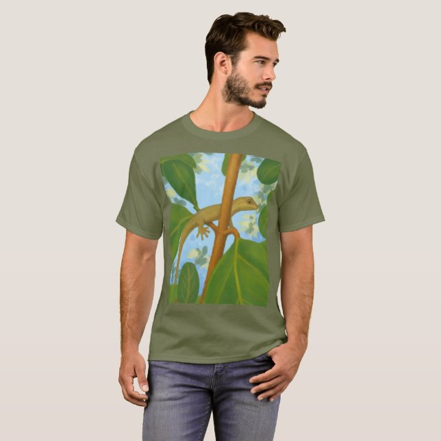 T-shirt Oh mon dieu ! Peinture de gecko (Devant entier)
