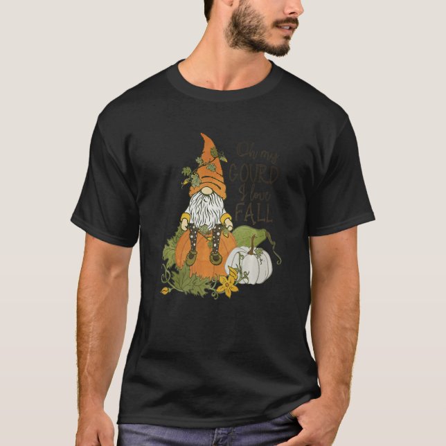 T-shirt Oh My Gourd I Love Fall Gnome Family Pajama Thanks (Devant)